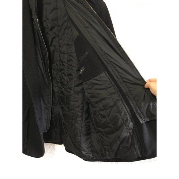 HUGO BOSS Cahmere-Wool Coat Jacket Black Size 40R Mens - Picture 11 of 14